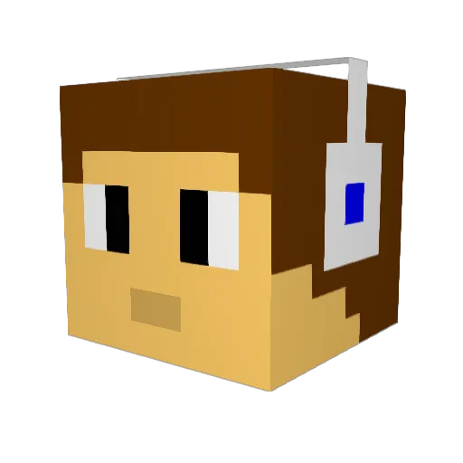 angelwingbo Minecraft avatar head, 3D render