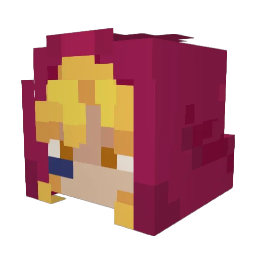 angelxxof Minecraft avatar head, 3D render