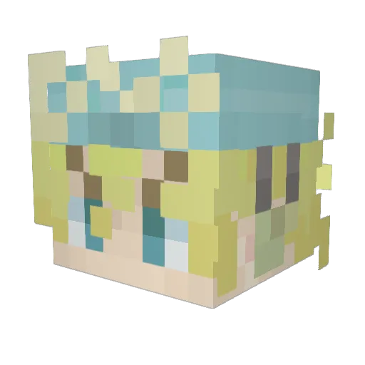 angelxxpro Minecraft avatar head, 3D render