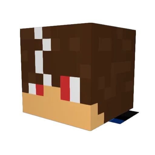 anggelrios Minecraft avatar head, 3D render