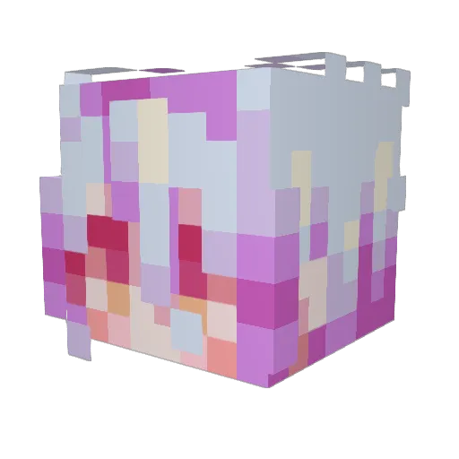 anggende Minecraft avatar head, 3D render