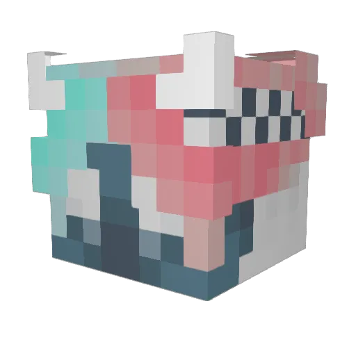 anggeum Minecraft avatar head, 3D render