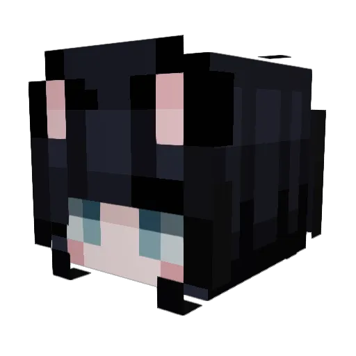 angglic Minecraft avatar head, 3D render