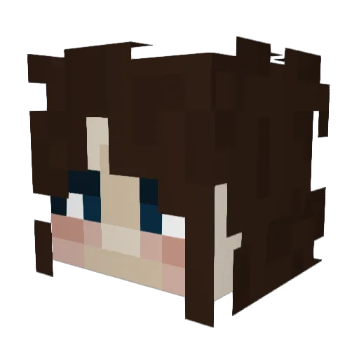 angibalangi Minecraft avatar head, 3D render