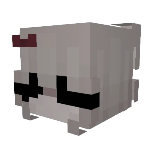 angibtw Minecraft avatar head, 3D render