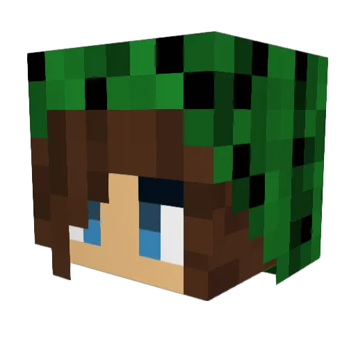 angie166 Minecraft avatar head, 3D render