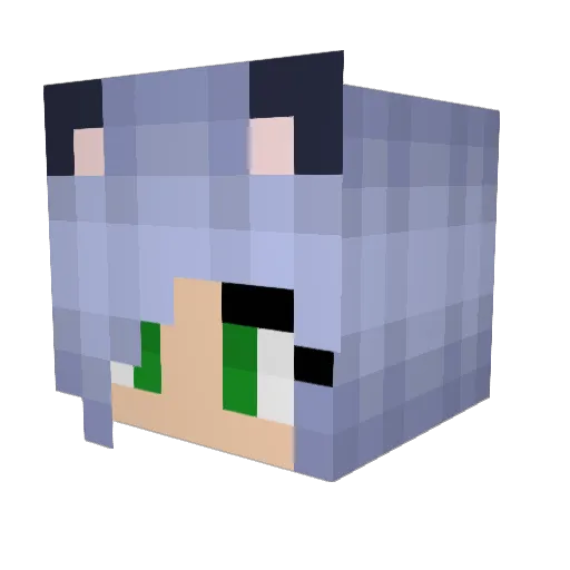angie_06 Minecraft avatar head, 3D render