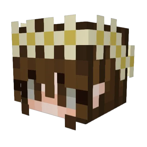 angie_tuc Minecraft avatar head, 3D render