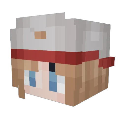 angieboots Minecraft avatar head, 3D render