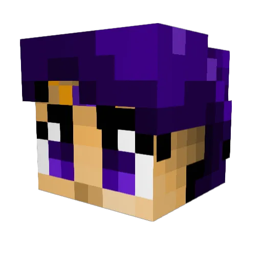 angieduran Minecraft avatar head, 3D render