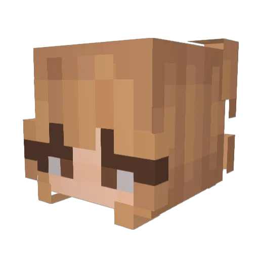 angiee__ Minecraft avatar head, 3D render