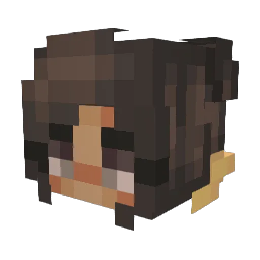 angieiscool Minecraft avatar head, 3D render