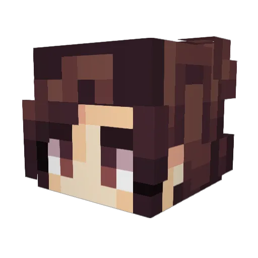 angiemeoww Minecraft avatar head, 3D render