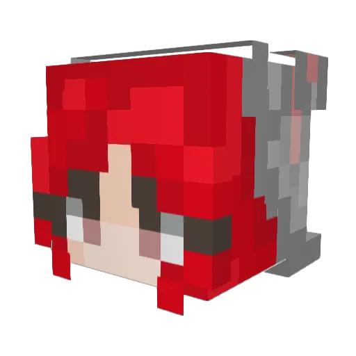 angierosey Minecraft avatar head, 3D render