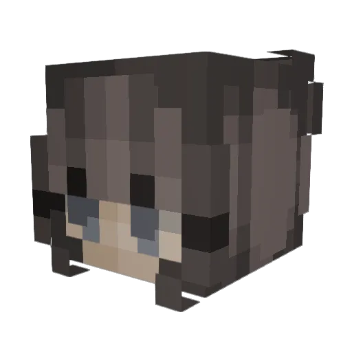 angieruu Minecraft avatar head, 3D render