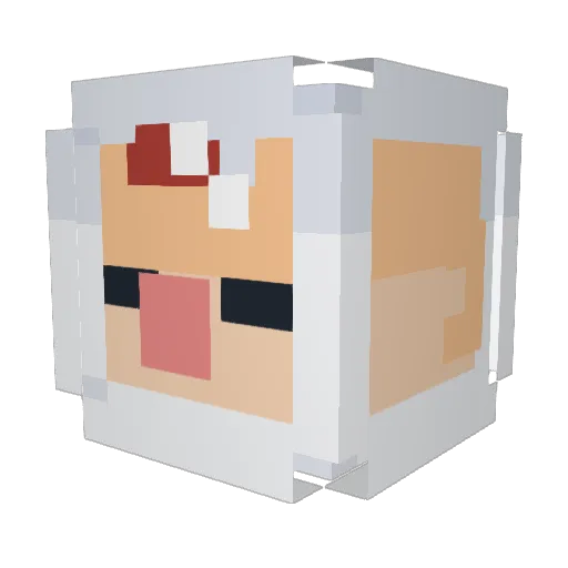angiewsc Minecraft avatar head, 3D render