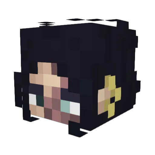 angiiegnx Minecraft avatar head, 3D render
