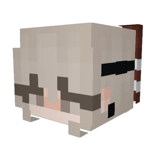 angleina Minecraft avatar head, 3D render