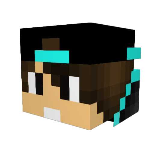 angler252 Minecraft avatar head, 3D render