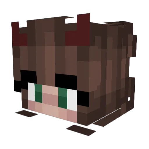 anglisa Minecraft avatar head, 3D render