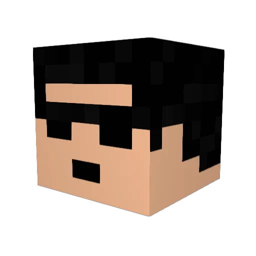 angorr Minecraft avatar head, 3D render