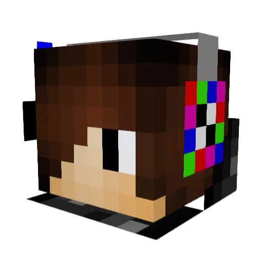 angpower Minecraft avatar head, 3D render