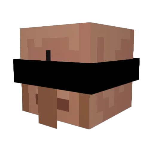 angrotes Minecraft avatar head, 3D render