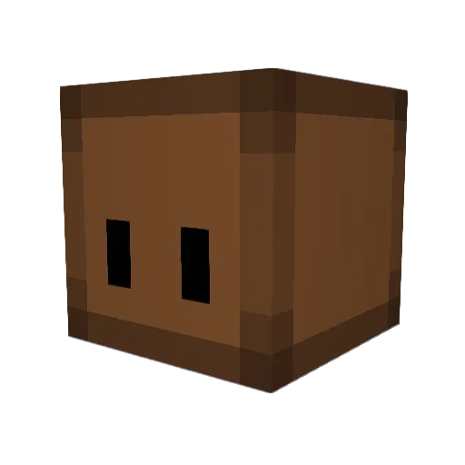 angry500 Minecraft avatar head, 3D render