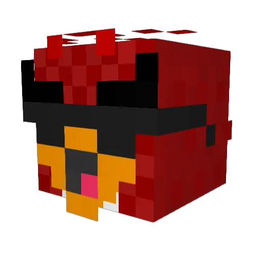 angryandreas Minecraft avatar head, 3D render