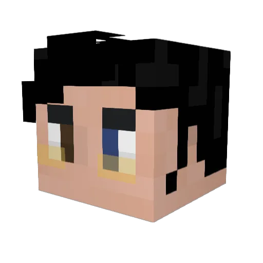 angryham Minecraft avatar head, 3D render