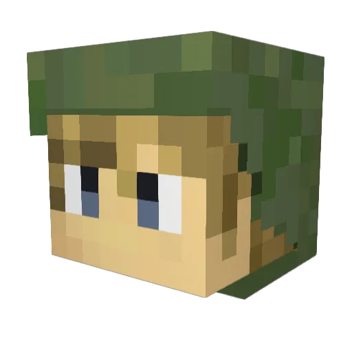 angrylattes Minecraft avatar head, 3D render