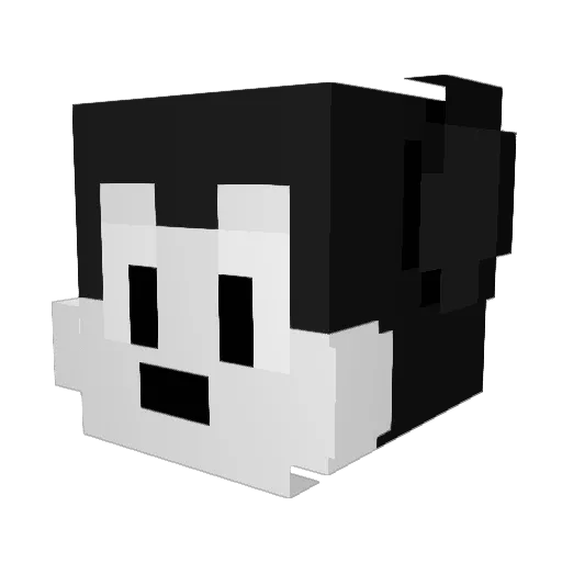angryman_ Minecraft avatar head, 3D render