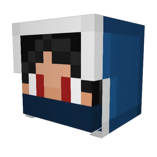 angryzygote Minecraft avatar head, 3D render