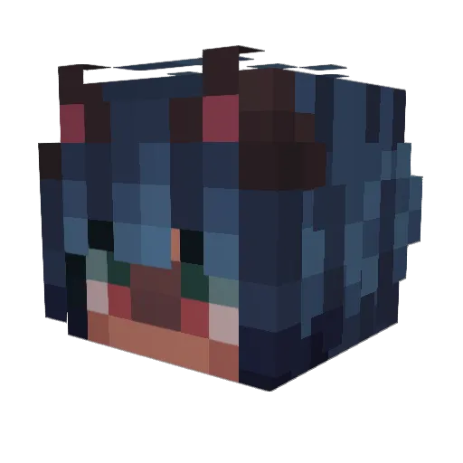 angstyfrostyneko Minecraft avatar head, 3D render
