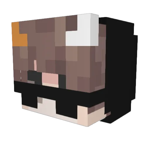 angu__ Minecraft avatar head, 3D render