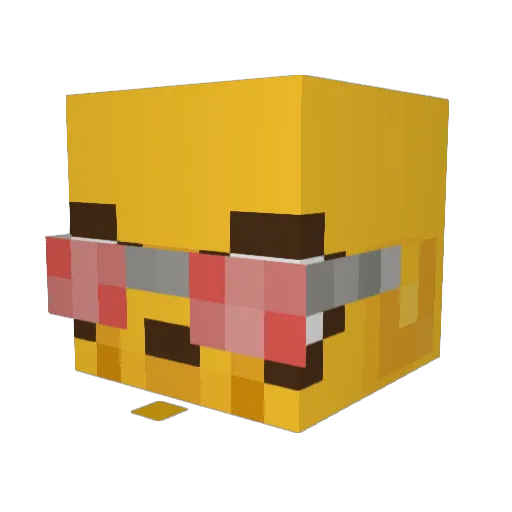 angusm3at Minecraft avatar head, 3D render