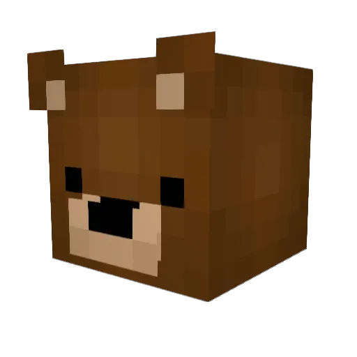 angvla Minecraft avatar head, 3D render