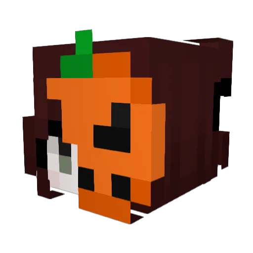 angwlq Minecraft avatar head, 3D render