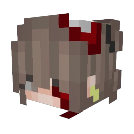 angxish Minecraft avatar head, 3D render