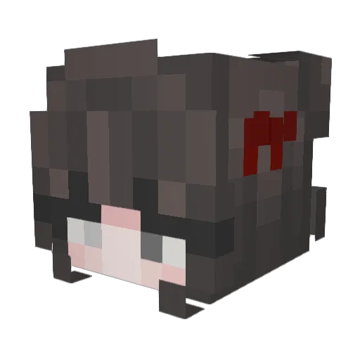 anharmonic Minecraft avatar head, 3D render
