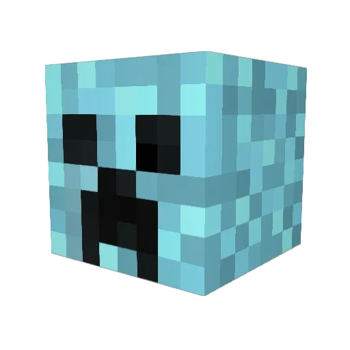 anhnmj Minecraft avatar head, 3D render