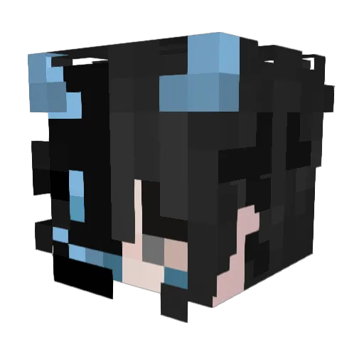 ania10 Minecraft avatar head, 3D render