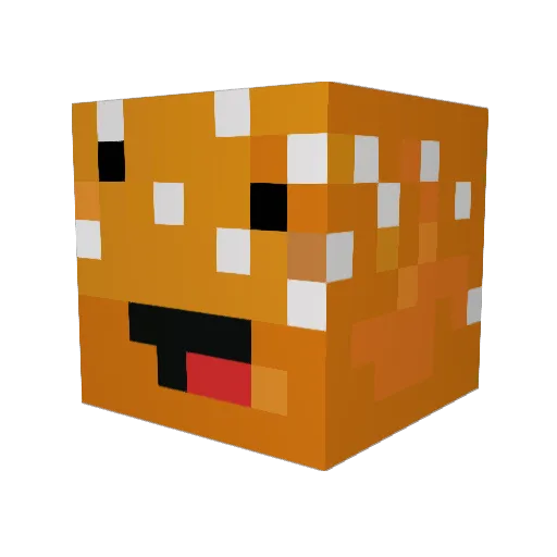 anielep Minecraft avatar head, 3D render