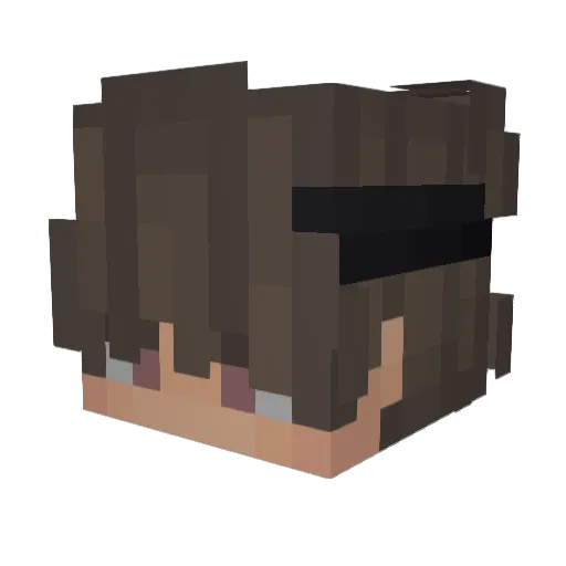 anigon Minecraft avatar head, 3D render