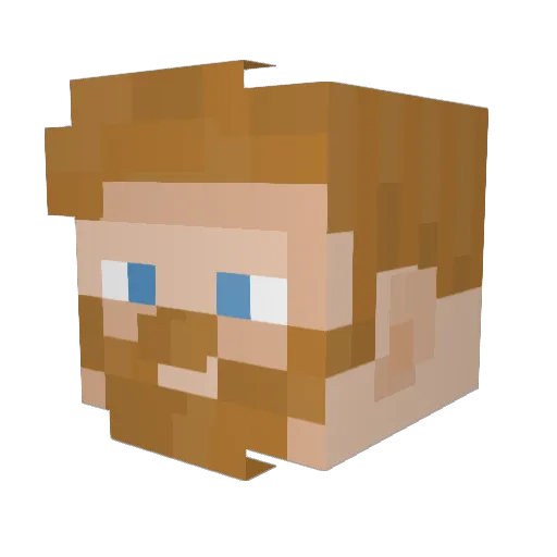 aniimaliia Minecraft avatar head, 3D render