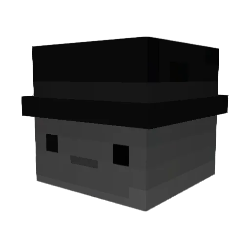 aniimu Minecraft avatar head, 3D render