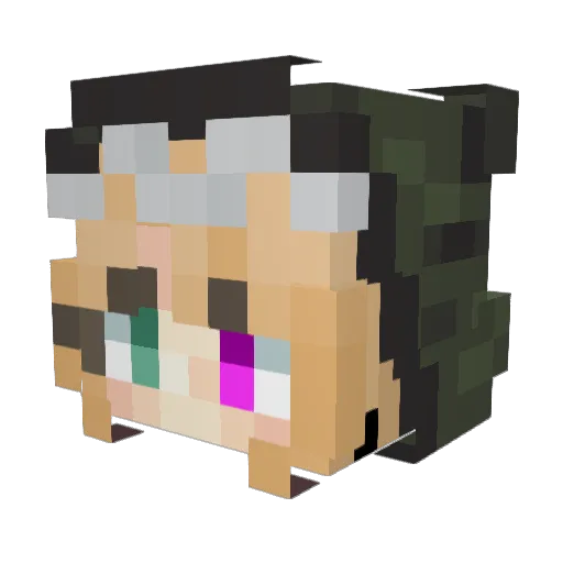 anikaas Minecraft avatar head, 3D render