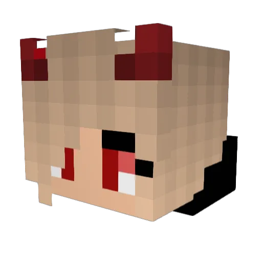 anile275 Minecraft avatar head, 3D render