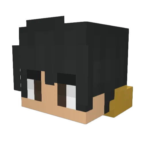 animaaxxa Minecraft avatar head, 3D render
