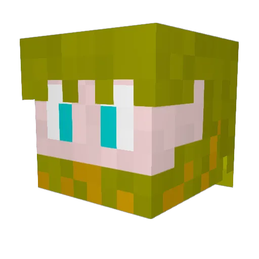 animal_years Minecraft avatar head, 3D render